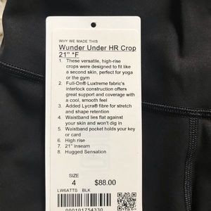Lululemon Wunder Under HR Crop